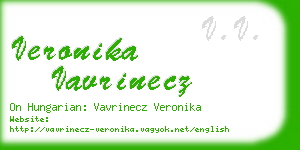 veronika vavrinecz business card
